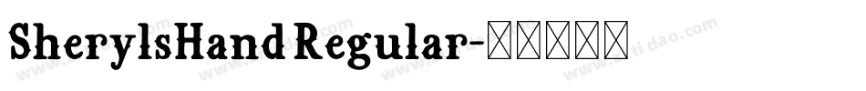 SherylsHand Regular字体转换